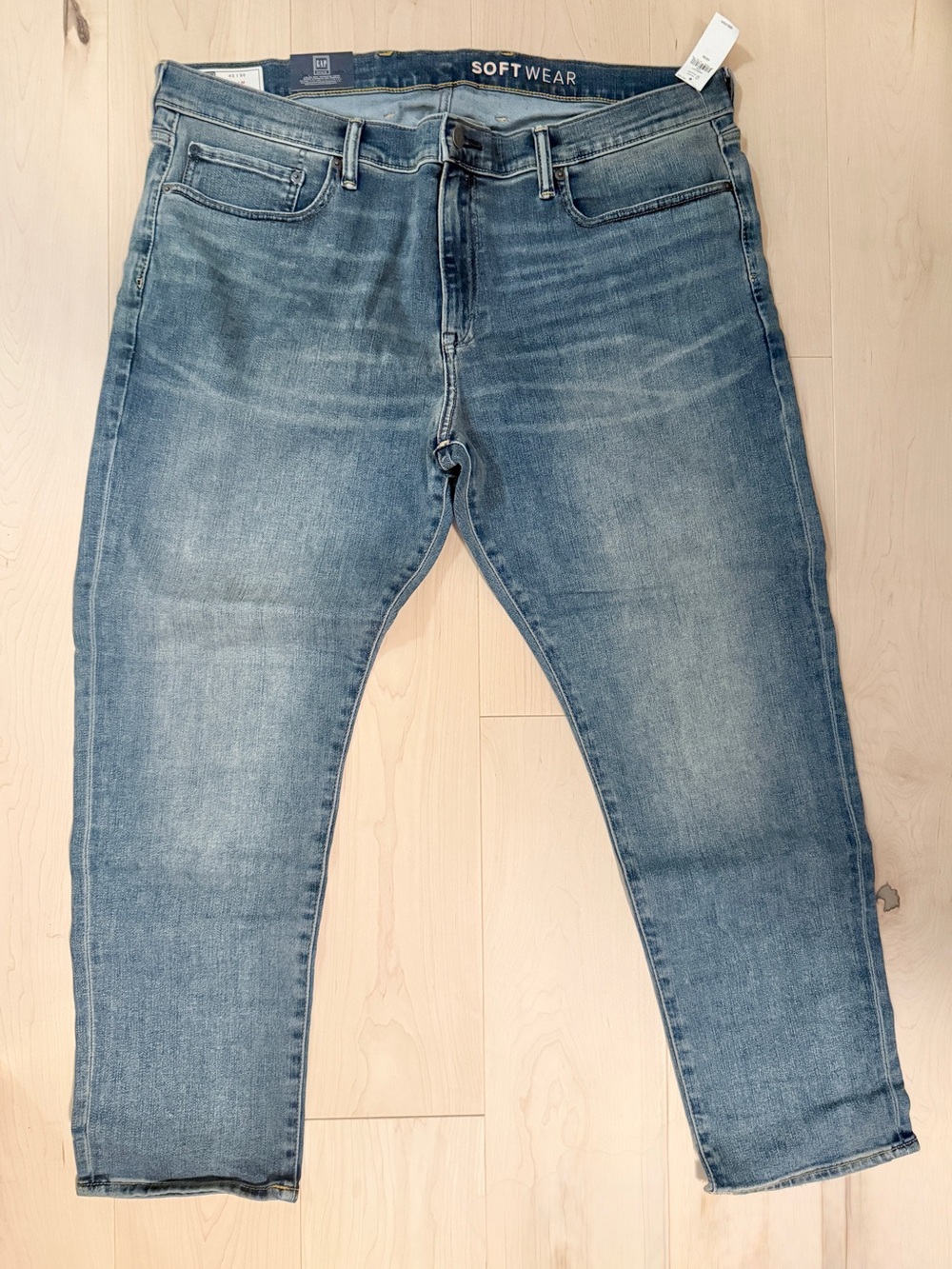 NWT GAP 42x30 Slim Fit Stretch Jeans SoftWear Denim Big & Tall NWT Blue Casual!